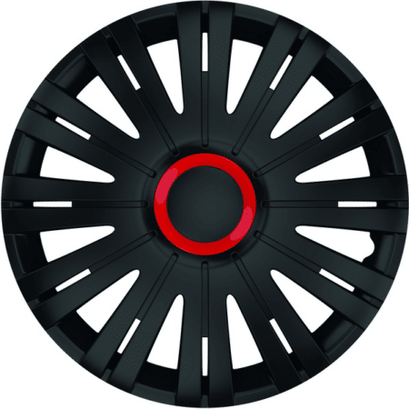 Set Capace Roti 13` Negre Cu Inel Rosu Active