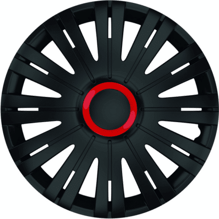 Set Capace Roti 16` Negre Cu Inel Rosu Active
