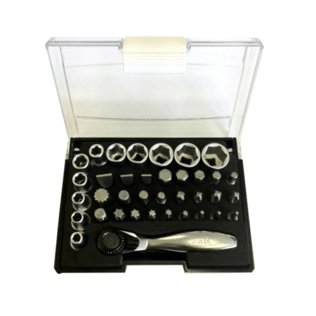 Trusa De 38 Tubulare Cu Clichet Telescopic De 1-4Inch Jbm