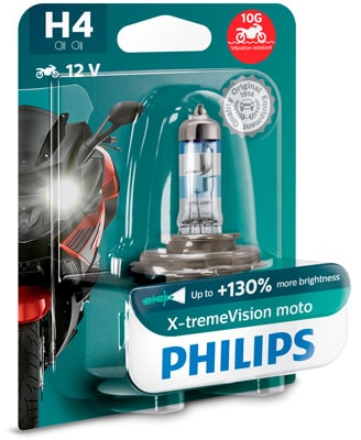 Bec Moto H4 X-Treme Vision 12V 60/55W (Blister) Philips