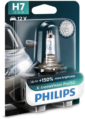 Bec Far H7 55W 12V X-Treme Vision Pro150 (Blister) Philips