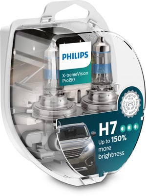 Set 2 Becuri Far H7 55W 12V X-Treme Vision Pro150 Philips
