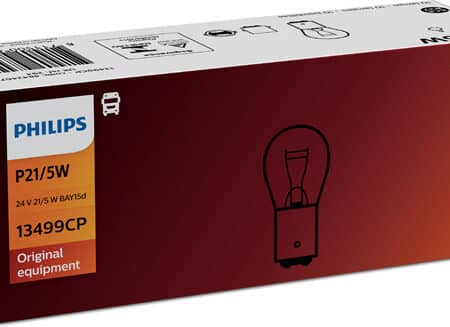 Bec Camion 24V P21/5W Bay15D Set 10 Buc Philips