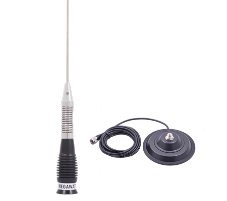 Antena Radio Cb Megawat Ml100 Black Cu Magnet Inclus