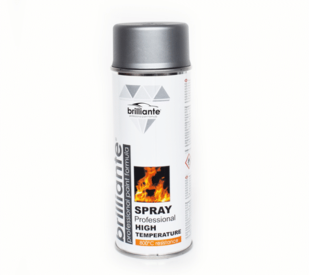 Vopsea Spray Temperaturi Inalte (Argintiu) 400Ml Brilliante