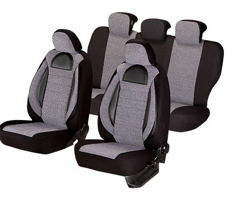 Set Huse Scaun Racing Gri - Negru