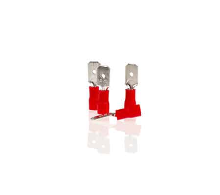 Papuc Electric Auto Izolat Rosu Tip Tata 6.35Mm - Set 10