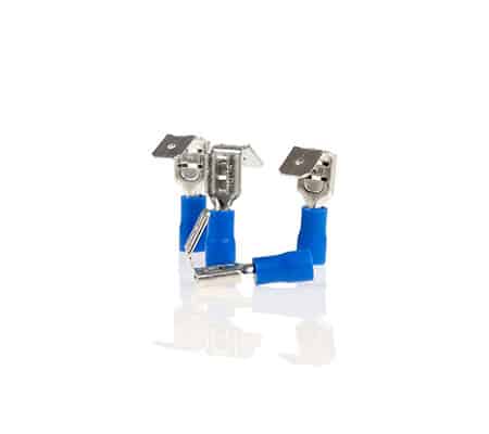 Papuc Electric Auto Izolat Albastru Tip Tata Plat 6.35Mm - Set 10