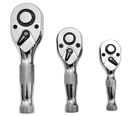 Set 3 Clichet Scurt 1/2 3/8 1/4 Inch - Crom Jbm