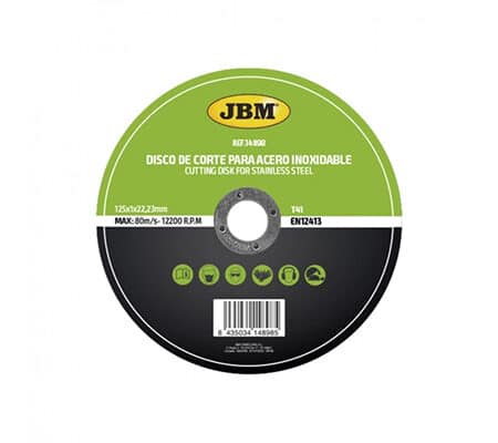 Disc De Taiere Debitare In Otel Inoxidabil 125 X 1 Mm T41 Jbm