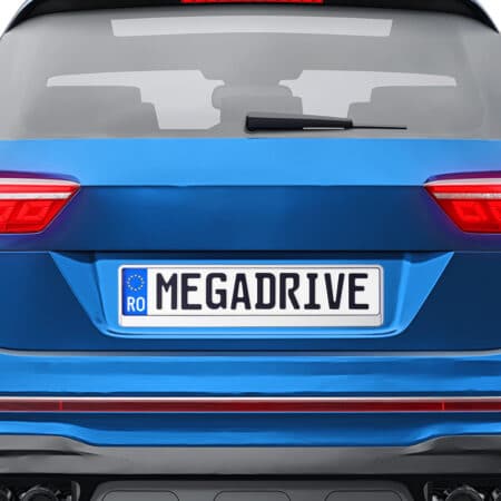 Suport Numar Inmatriculare Mega Drive Silver 1 Buc