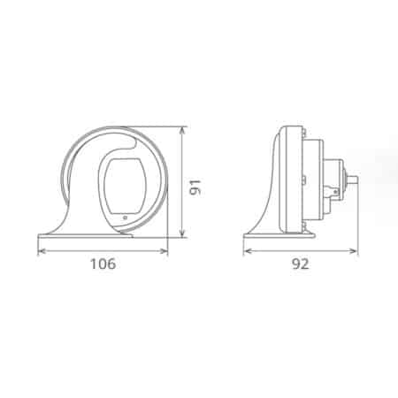 Claxon Electromagnetic, Tip Melc, 24V 3A Ton Jos
