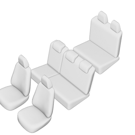 Set Huse Scaun Umbrella Pentru Dacia Logan Mcv 7 Locuri 2004-2012 (Bancheta Fractionata) Tip 2 Cu Tetiere In Forma De L