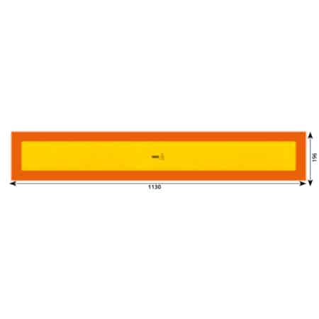 Placa Reflectorizanta Galben/Rosu Fluorescent 1130X196 Mm Hico