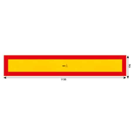 Placa Reflectorizanta Galben/ Rosu 1130X196 Mm Suport Aluminiu Hico