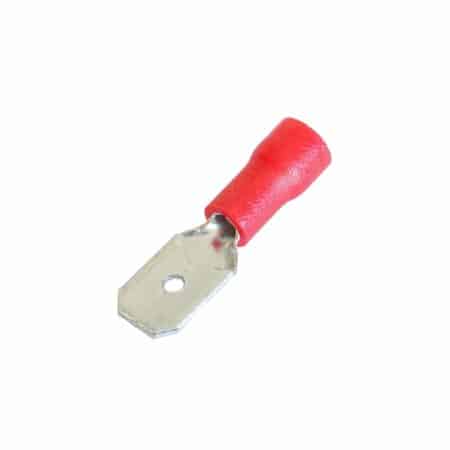 Set 100 Papuci Electrici Terminali Izolati Rosii Tata 4.7X0.8Mm