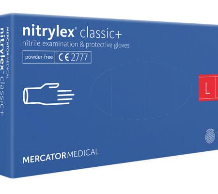 Manusi Protectie Albastre Din Nitril Classic L Set 100Buc Nitrylex