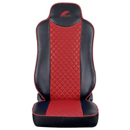 Set Huse Scaun Truck Umbrella Pentru Mercedes Actros Euro 5 1844 Mp2 Mp3 Mp4 Piele Ecologica Neagra + Rosu