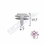 Clips Fixare Elemente Exterioare Pentru Renault 7X19.7Mm - Alb Set 10 Buc 1 34391.jpg