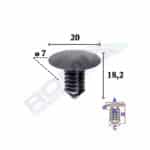 Clips Tapiterie Pentru Grup Vag 7X18.2Mm Negru - Set 10 Buc 1 34403.jpg