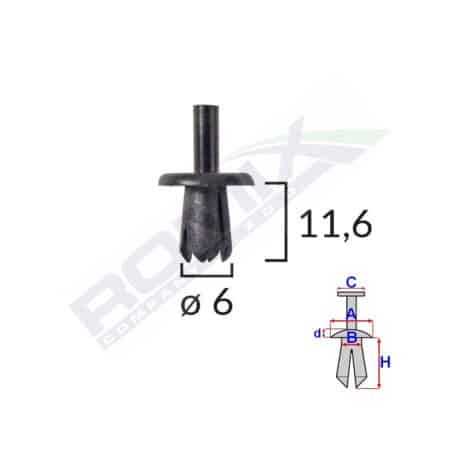 Clips Fixare Pentru Alfa Romeo/Fiat Mercedes Opel - Negru Set 25 Buc