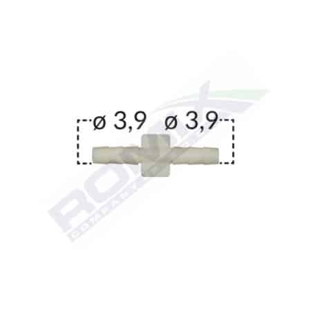 Conector Liniar Furtun Conducte Universal 3.9Mm - Gri Set 5 Buc