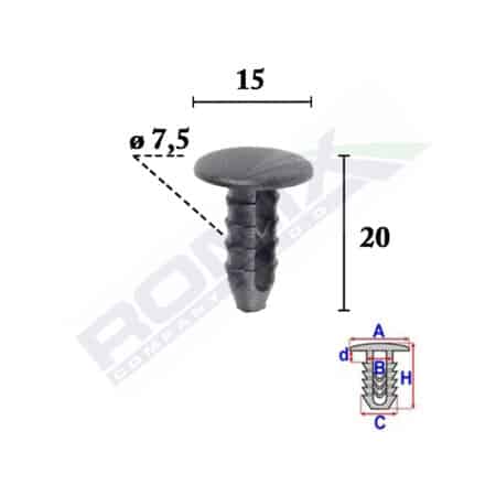 Clips Tapiterie Pentru Pentru Fiat/Lancia/Alfa Romeo Set 25 Buc