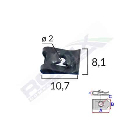 Clips Fixare Universal - Negru Set 25 Buc