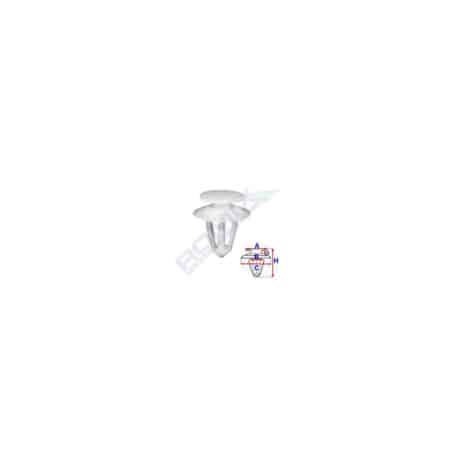 Clips Tapiterie Pentru Opel - Alb Set 10 Buc