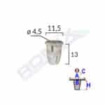 Clips Fixare Prag Pentru Mercedes 11.5X13Mm - Alb Set 25 Buc 1 34593.jpg