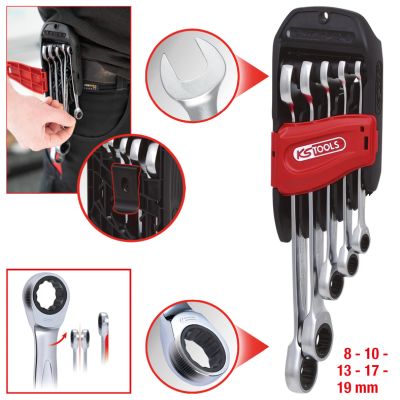 Set Chei Inelare Gearplus Cu Clichet. 5 Piese 8-19Mm