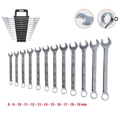 Set Chei Combinate In Unghi 12 Piese. 8-19Mm