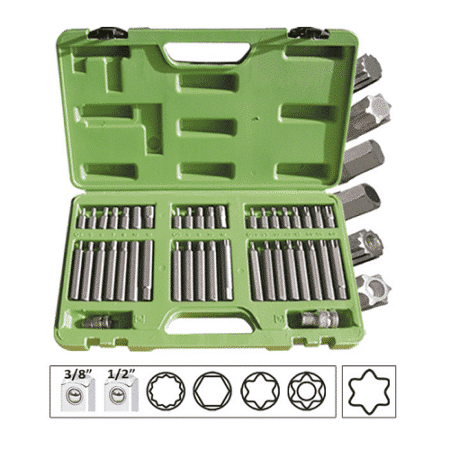 Trusa Speciala Cu 40 Capete Surubelnita Pt. Suruburi Torx. 12-6 Fete Jbm