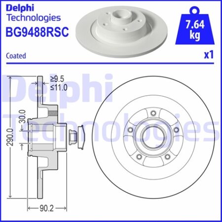 Disc Frana (Livrabil Numai Pereche) DELPHI Renault