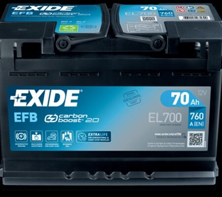 Acumulator Efb 70Ah 760A 278X 175X190 +Dr Exide Vag