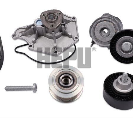 Pompa Apa + Set Curea Transmisie Cu Caneluri HEPU Audi
