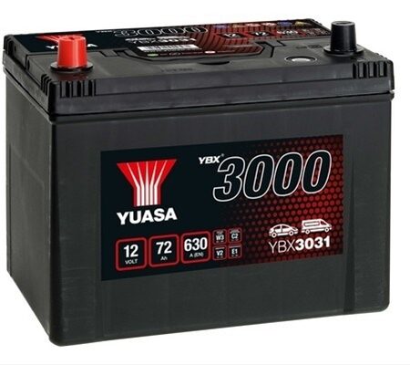 Acumulator Yuasa 3000 Asia 12V 72Ah 630A 258X174X225 +Stg Toyota