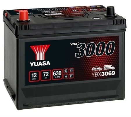 Acumulator Yuasa 3000 Asia 12V 72Ah 630A 269X174X223 +Stg Volvo