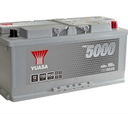 Acumulator Yuasa 5000 Silver 12V 110Ah 950A 394X175X190 +Dr Skoda