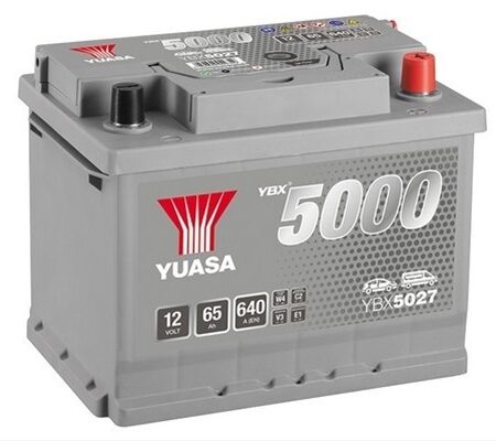 Acumulator Yuasa 5000 Silver 12V 65Ah 640A 243X175X190 +Dr Audi