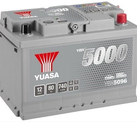 Acumulator Yuasa 5000 Silver 12V 80Ah 740A 278X175X190 +Dr Alfa Romeo