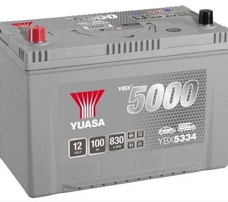 Acumulator Yuasa 5000 Asia 12V 100Ah 830A 304X173X225 +Stg Hyundai