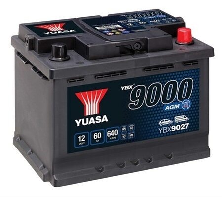 Acumulator Yuasa 9000 Agm 12V 60Ah 640A 243X175X190 +Dr Audi