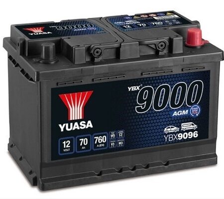 Acumulator Yuasa 9000 Agm 12V 70Ah 760A 278X175X190 +Dr Audi
