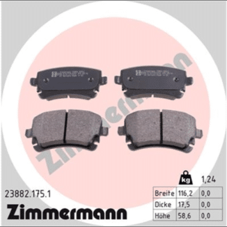 Set placute frana spate S4 B6 / B7 - ZIMMERMANN