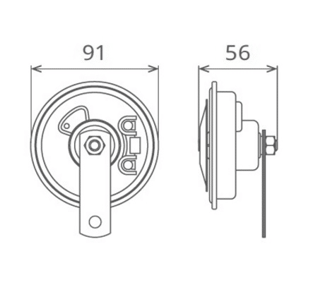 CLAXON ELECTROMAGNETIC 12V 5A TON JOS