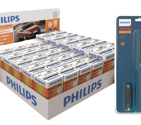 PACHET BECURI PHILIPS 12V (20*H7 + 10*H4) + LAMPA LED PHILIPS ECOPRO40 GRATIS