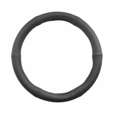 HUSA VOLAN PIELE NATURALA SEMI PERFORATA NEGRU 44-46 CM