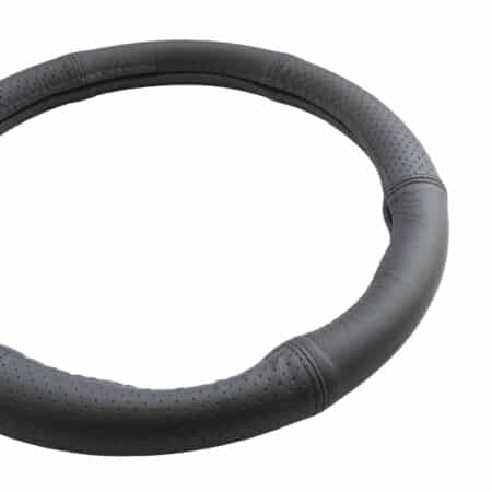 HUSA VOLAN PIELE NATURALA SEMI PERFORATA NEGRU 35-37 CM