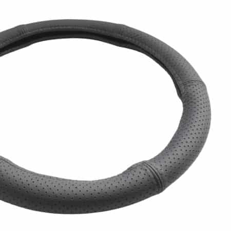 HUSA VOLAN PIELE NATURALA PERFORATA NEGRU 39-41 CM
